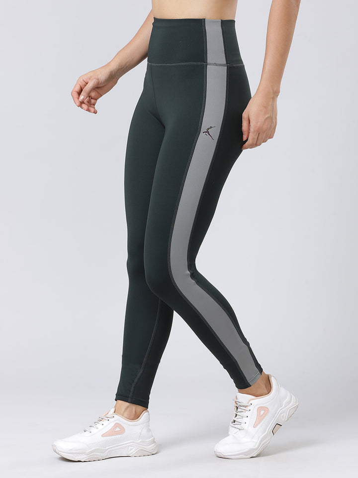 Women Bloom Algal-Coo Grey Solid Tights - Augusta- BA-CG