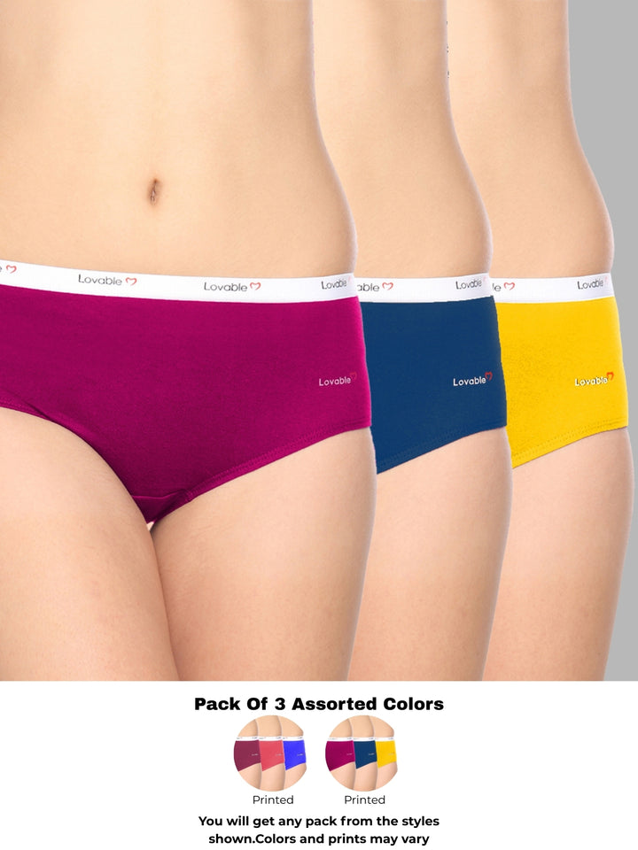 Women Multicolour Solid Hipster Panty - CTN DAILIES HIPSTER