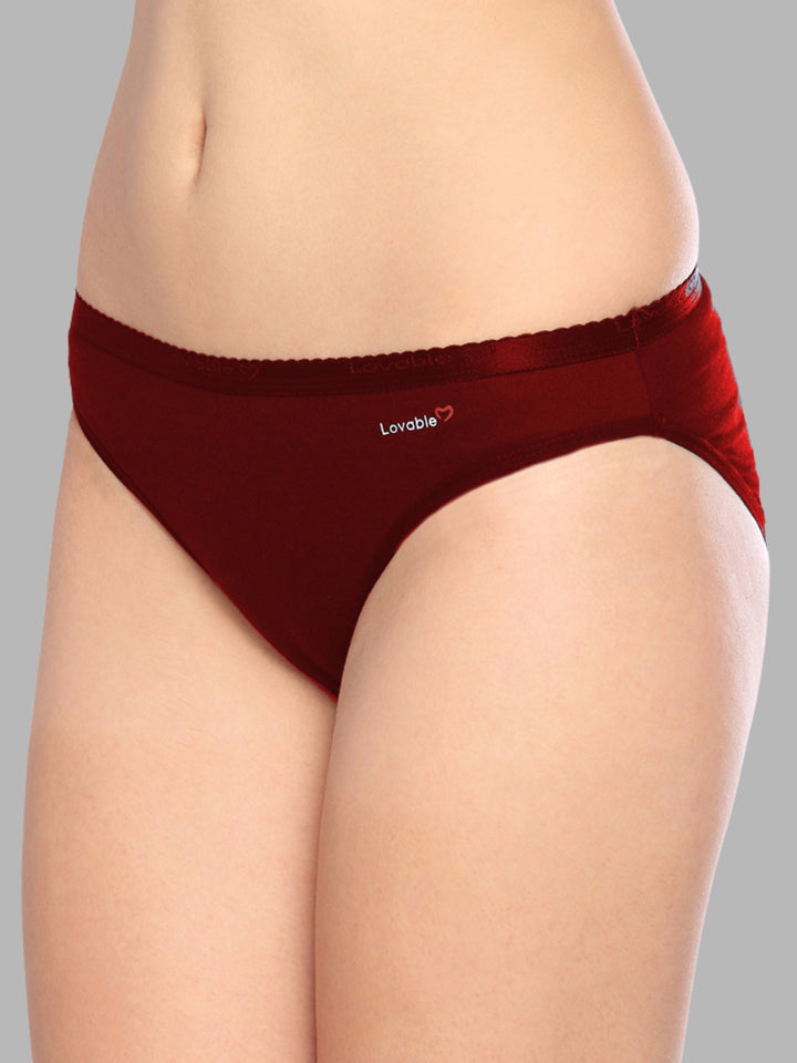 Women Multicolour Solid Bikini Panty - COTTON BIKINI