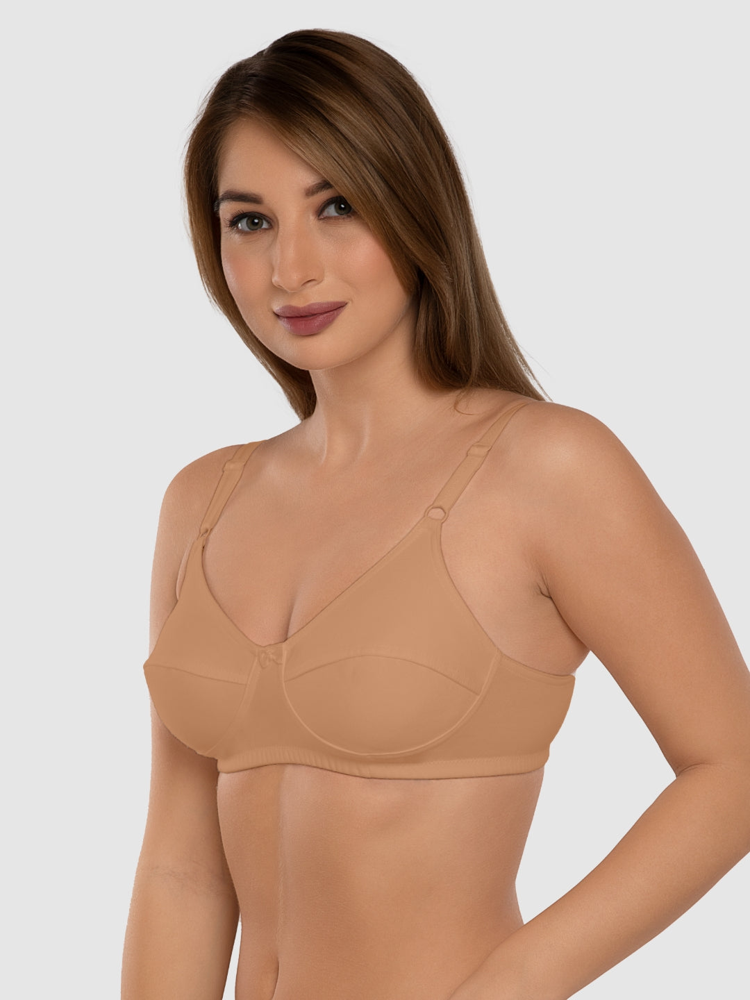 Daisy Dee Carrot and Skin Non Padded Non-Wired Full Coverage Bra Pack of 2 - NSHTL-CARROT/SKIN