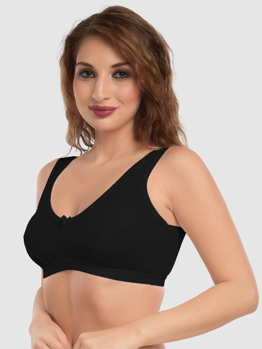 Daisy Dee Black and Maroon Non Padded Wirefree Full Coverage Sports Bra Pack of 2 - NLRA-BLACK/MAROON