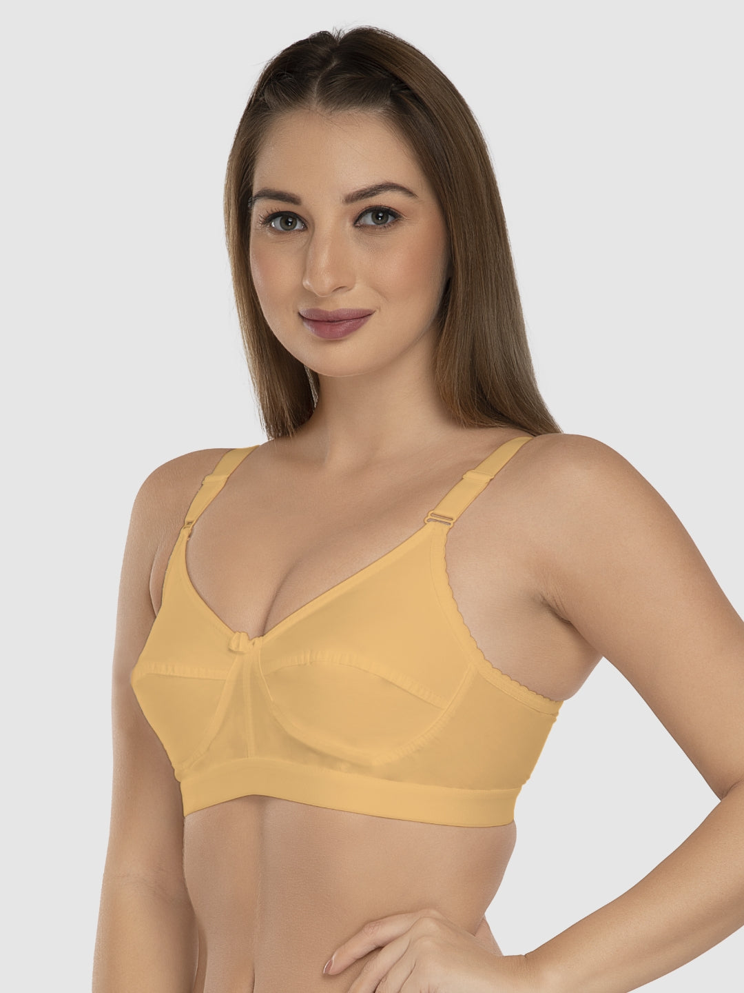 Daisy Dee Black and Skin Non Padded Non Wired Full Coverage Bra Pack of 2 - NACNT-Black/Skin