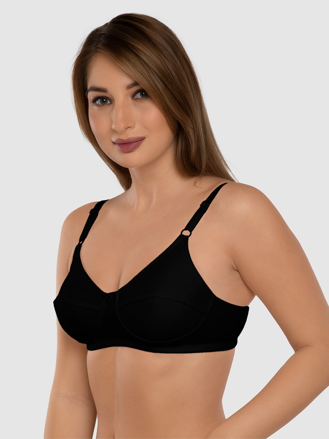 Daisy Dee Black and Maroon Non Padded Non-Wired Full Coverage Bra Pack of 2 - NSHTL-BLACK/MAROON