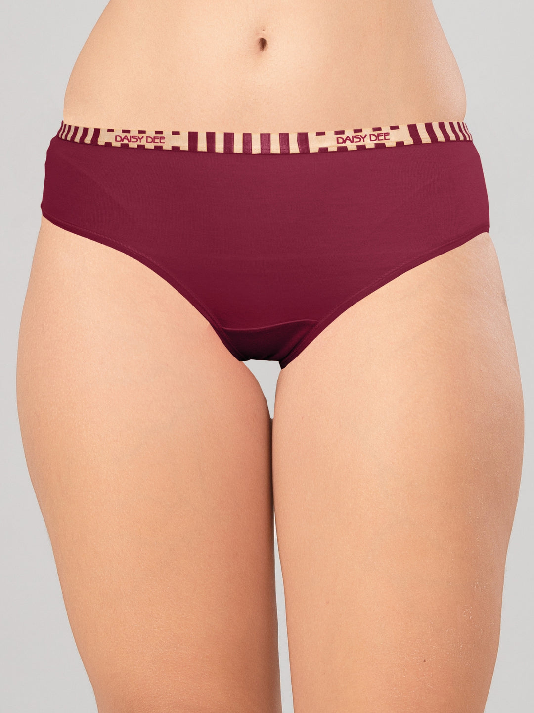 Daisy Dee Women Multicolor Solid Assorted Hipster Panty (Pack of 3) - AMBER - Back View | Lovable India