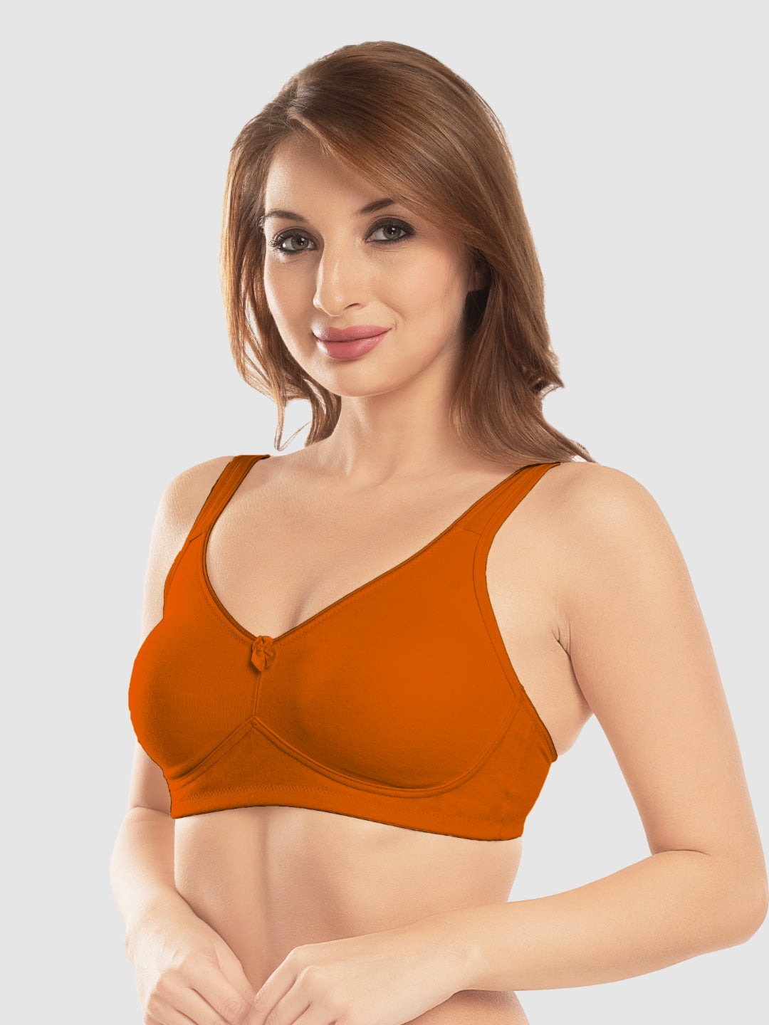 Daisy Dee Sunset Yellow and White Non Padded Non-Wired Full Coverage T-Shirt Bra Pack of 2 - NDLGHT-S.Yellow/White