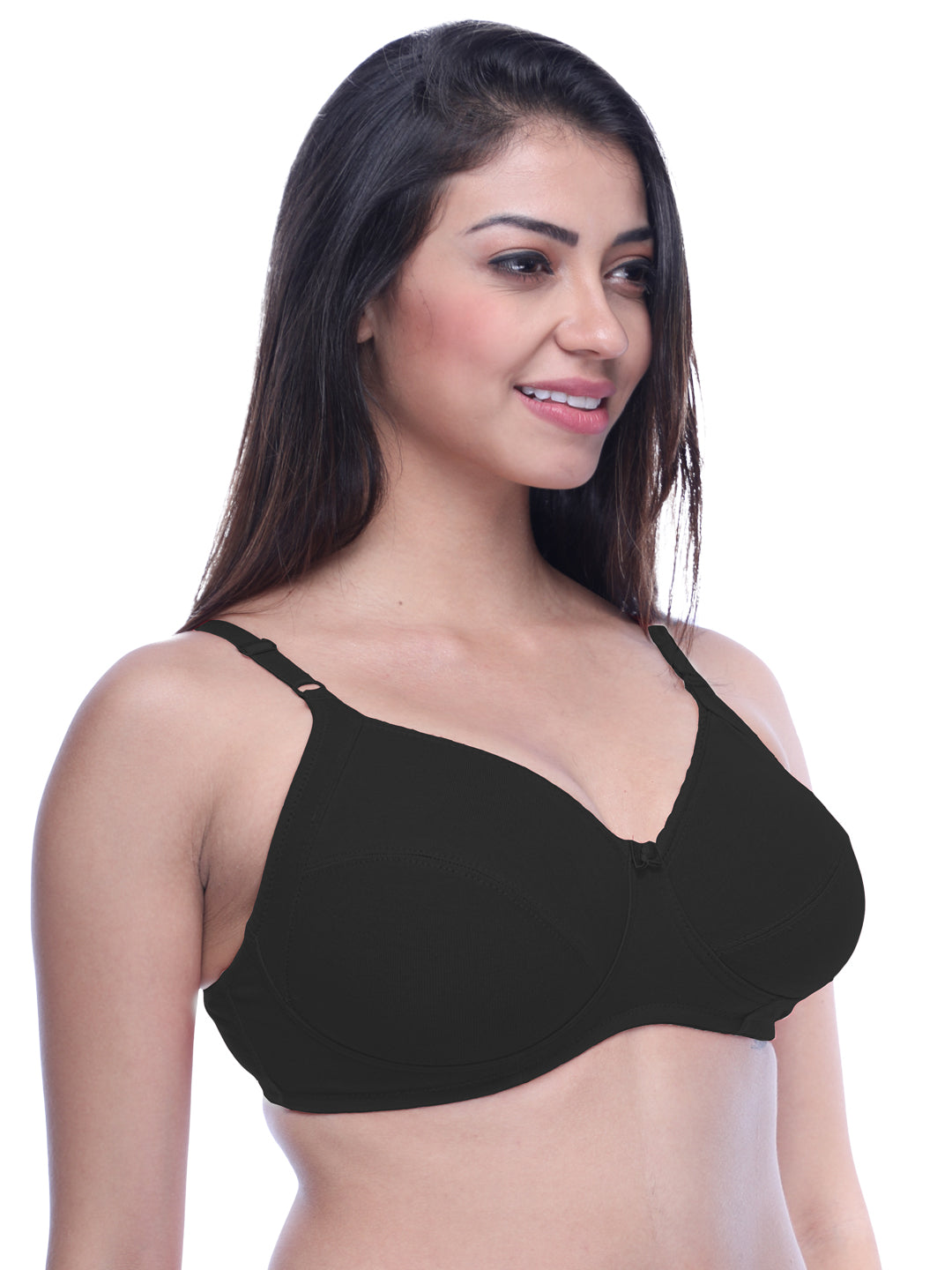 Lovable Non Padded Non Wired Full Coverage Bra - (Pack of 2) COMFYST Prime-Skin/Black