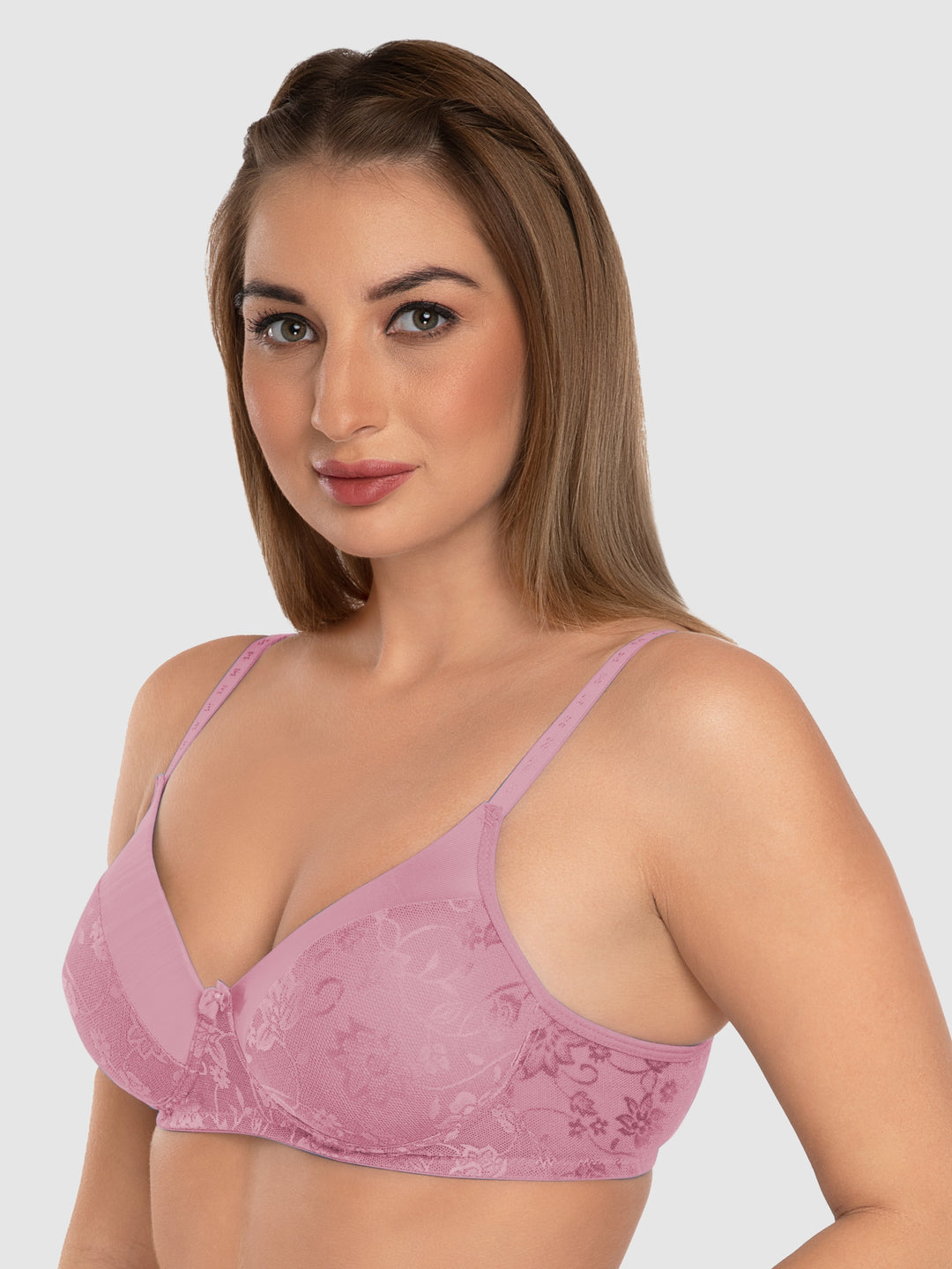 Daisy Dee Baby Pink and Maroon Padded Non-Wired Full Coverage Bra Pack of 2 - NVLR-B.Pink/Maroon