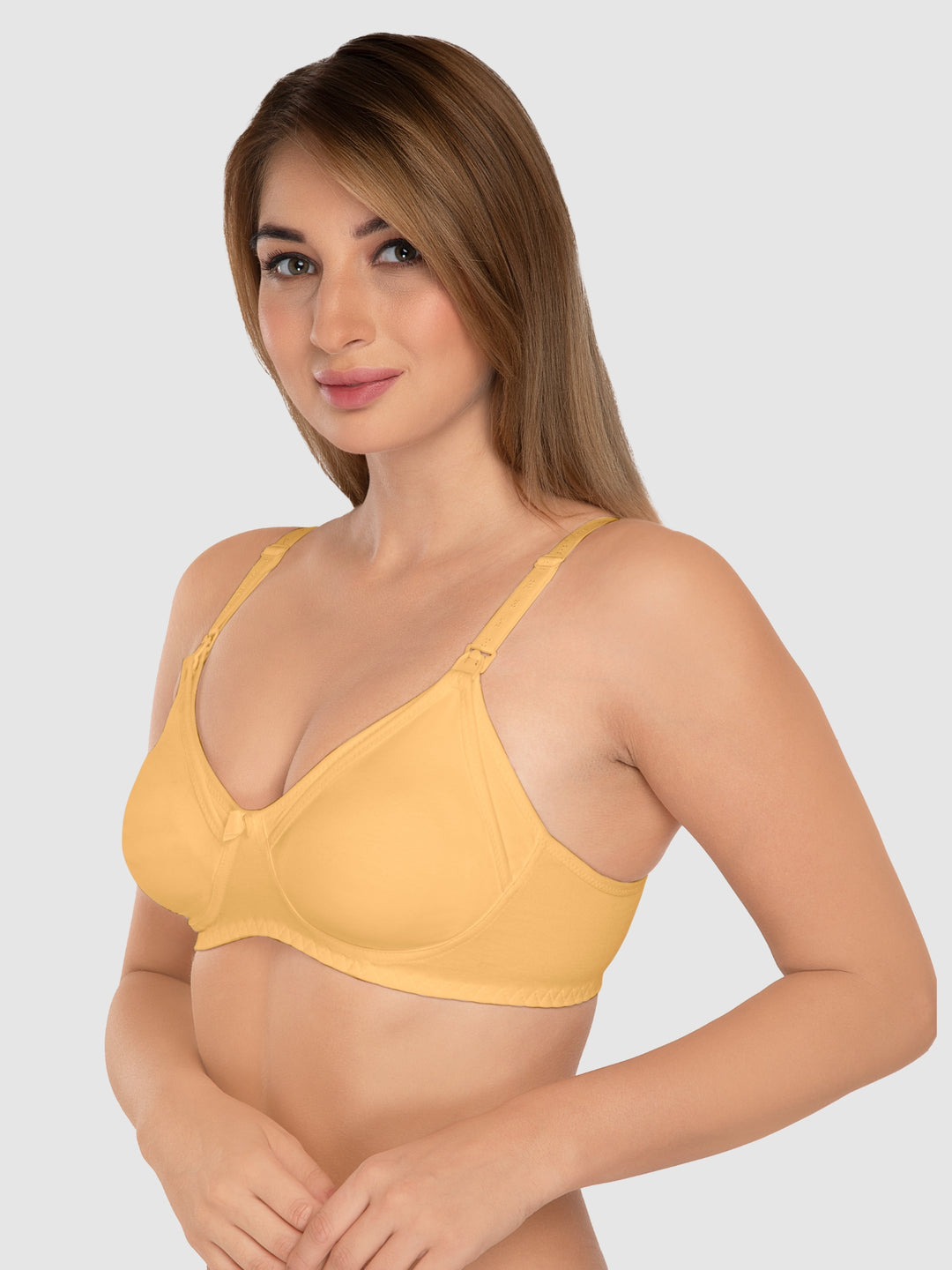 Daisy Dee Skin and White Non Padded Full Coverage Maternity Bra Pack of 2 - NMDNA-Skin/White