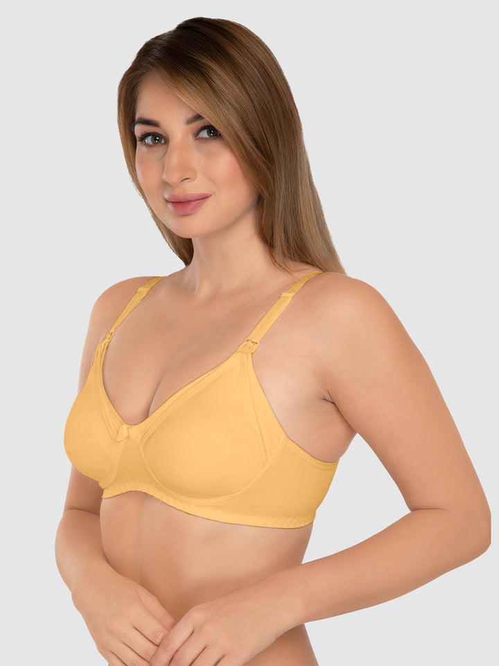 Daisy Dee Skin and White Non Padded Full Coverage Maternity Bra Pack of 2 - NMDNA-Skin/White