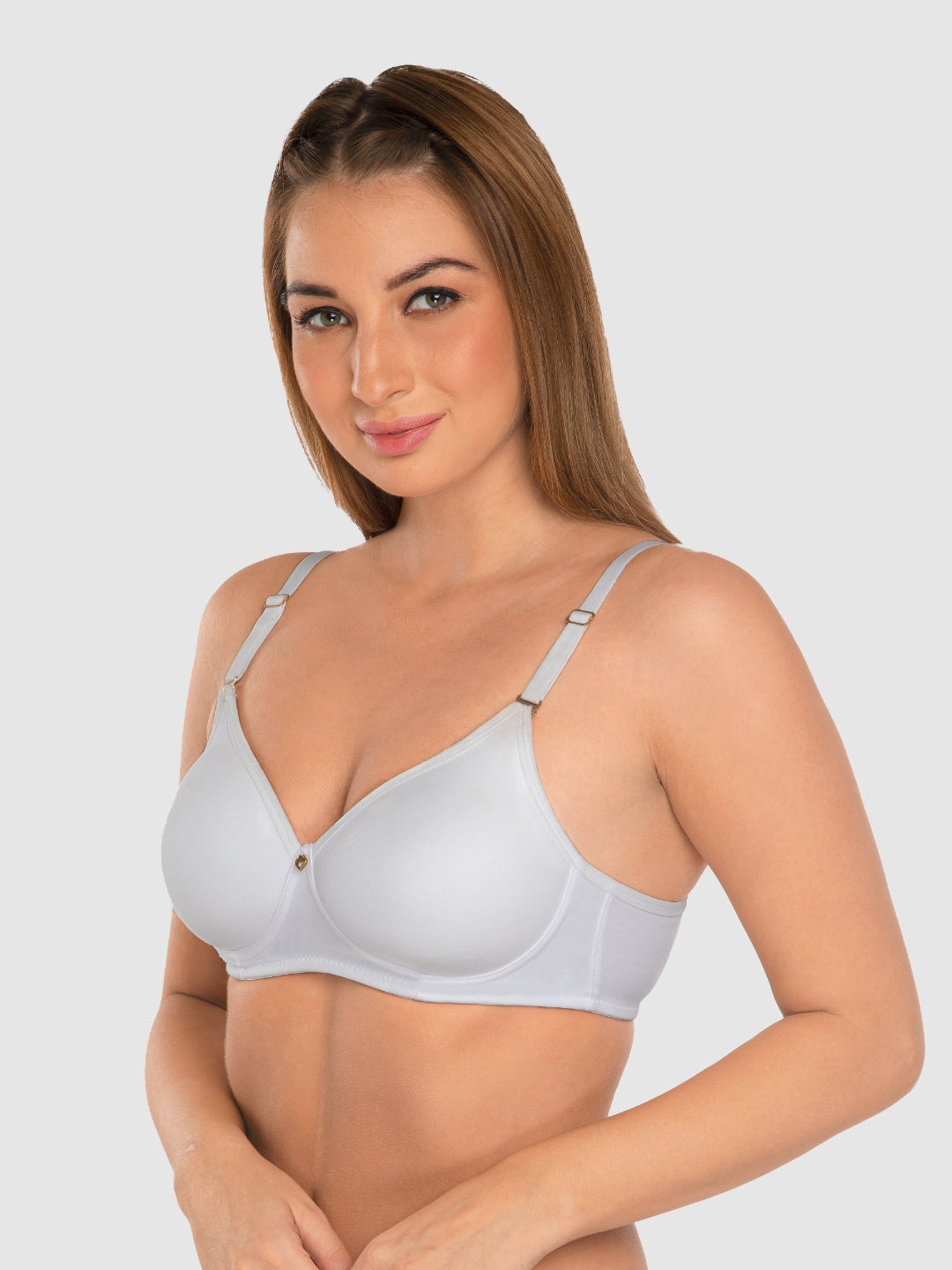 Daisy Dee Skin and White Non Padded Non-Wired Full Coverage Bra Pack of 2 - NMPL-Skin/White