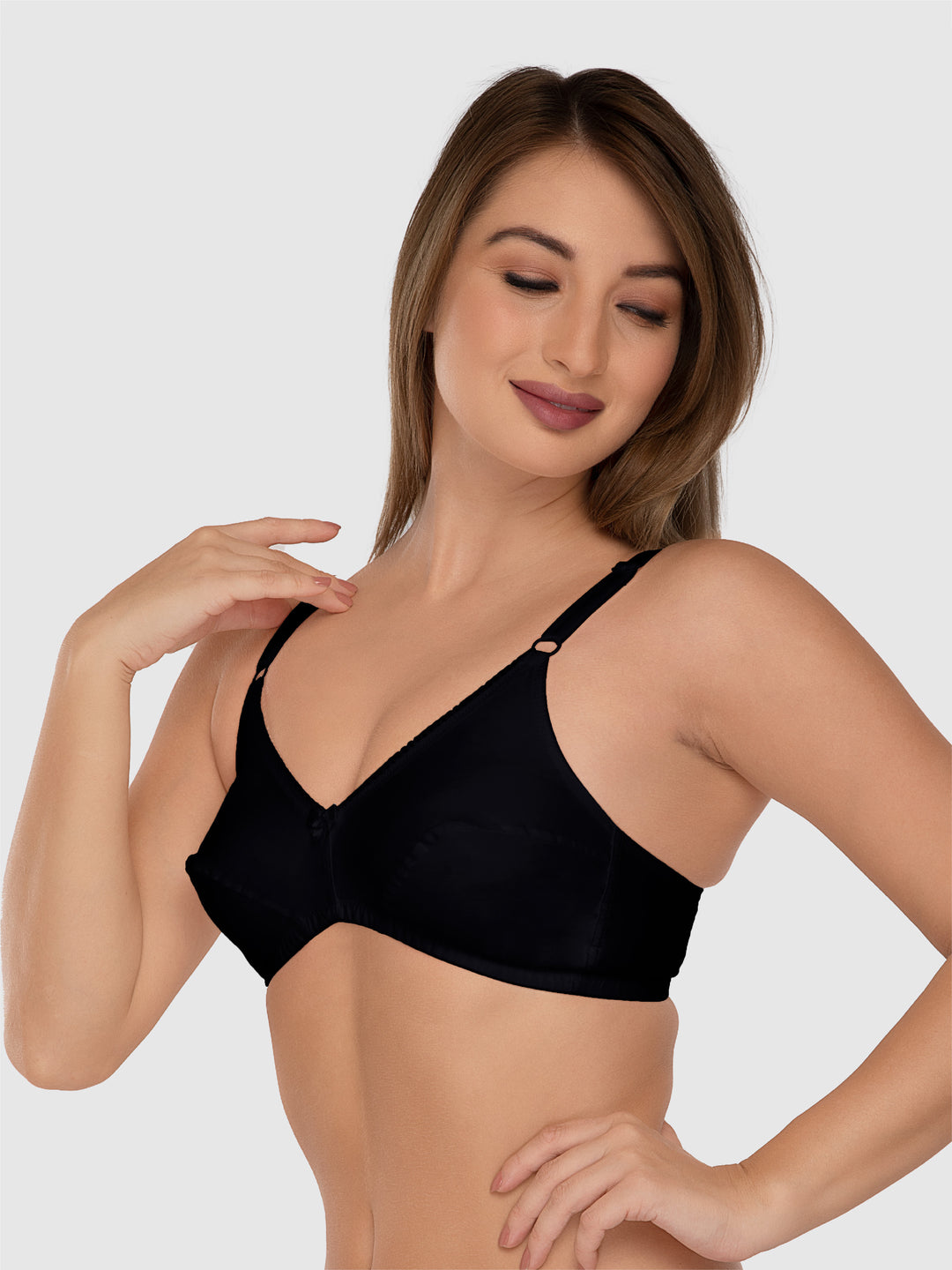 Daisy Dee Black and White Non Padded Non-Wired Full Coverage Everyday Bra Pack of 2 - NFERY-Black/White