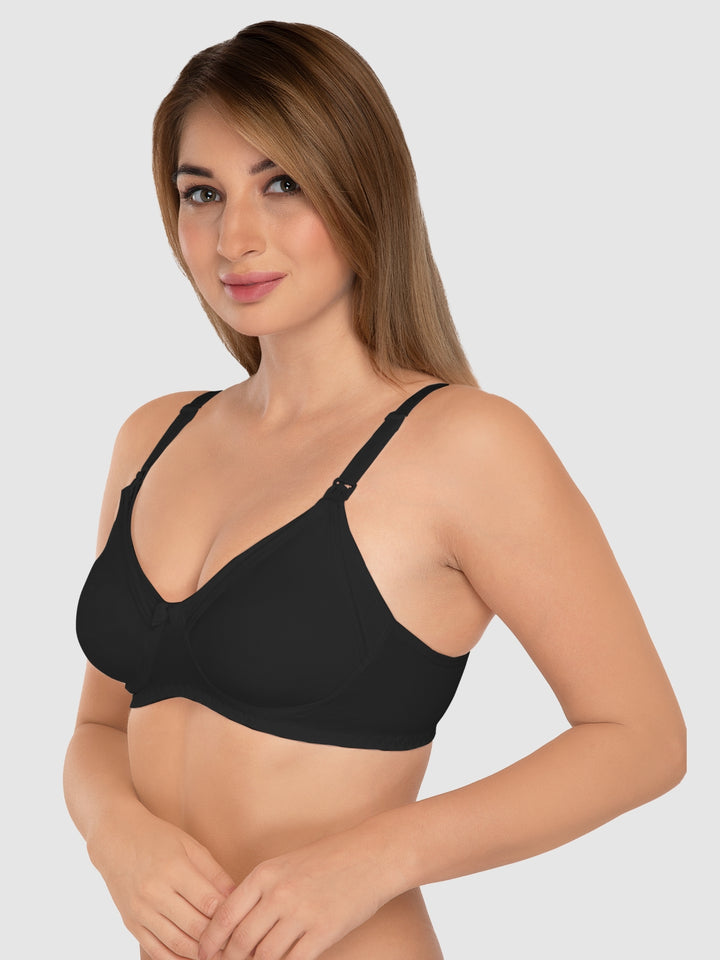 Daisy Dee Skin and Black Non Padded Full Coverage Maternity Bra Pack of 2 - NMDNA-Skin/Black