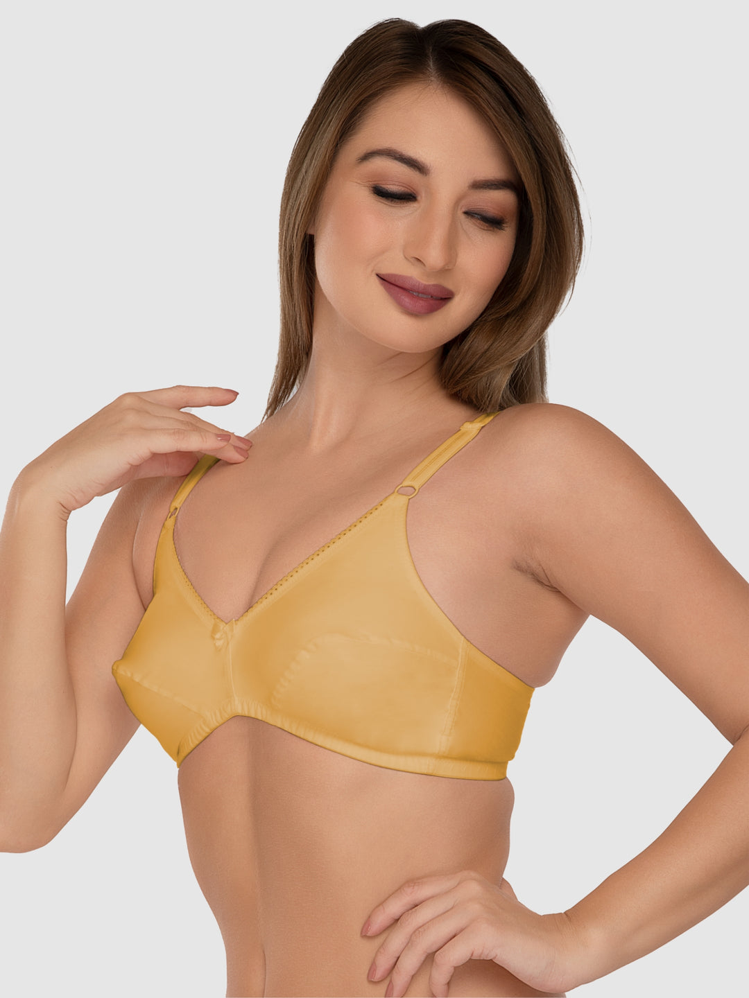 Daisy Dee Black and Skin Non Padded Non-Wired Full Coverage Everyday Bra Pack of 2 - NFERY-Black/Skin