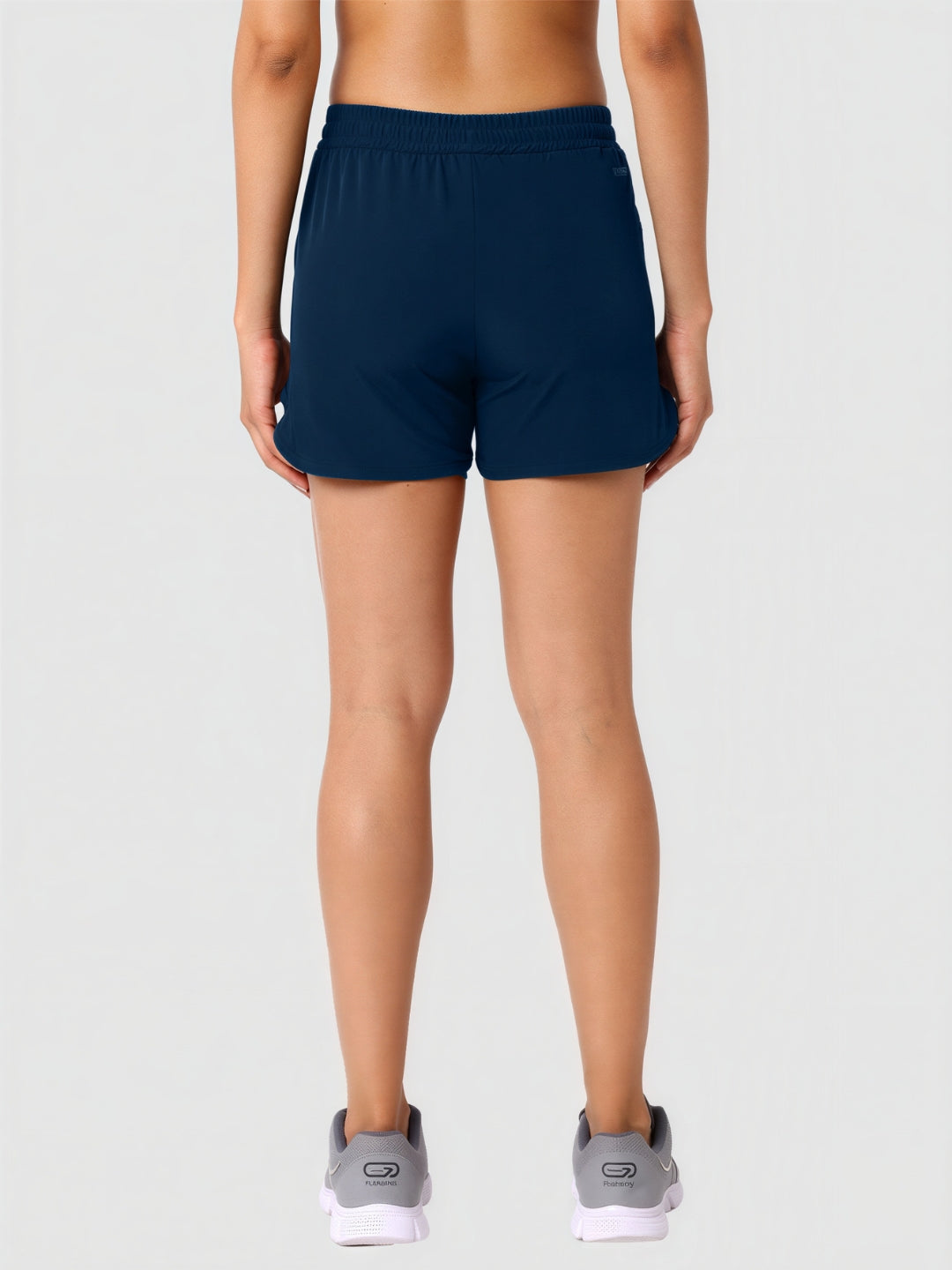 Women Blue Solid Slim Fit Shorts - SPLENDOR SHORTS-AB