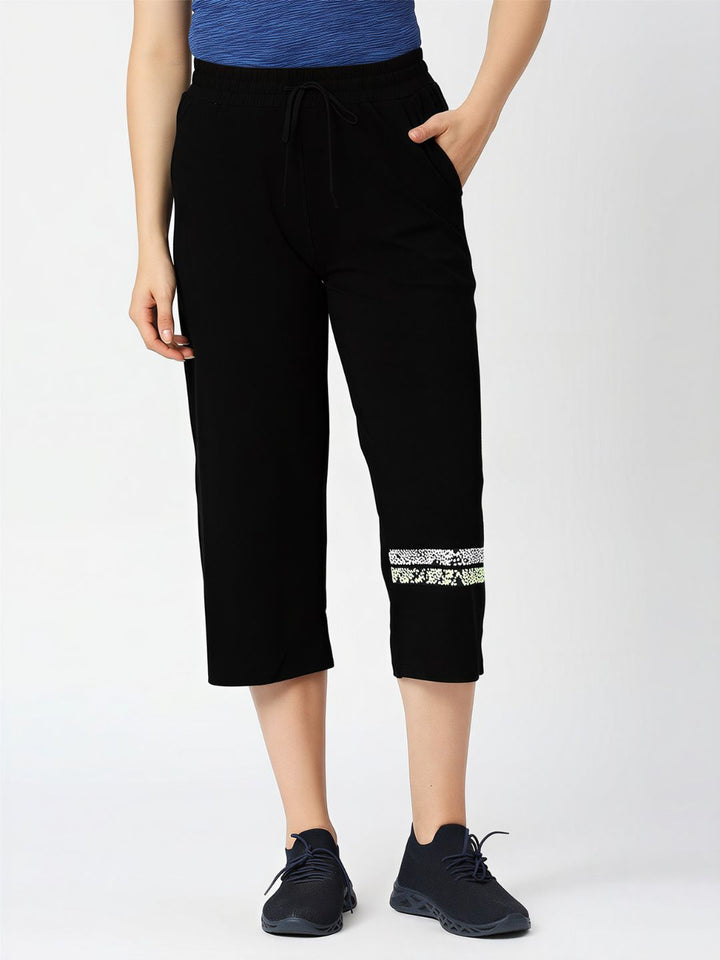 Women Black Solid Mid Rise Yoga Pants-BASE PACE YOGA_BK