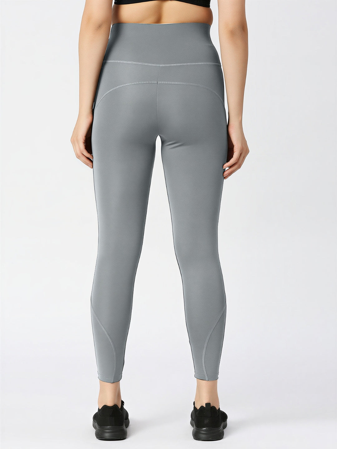 Women Cool Grey Solid Skinny Fit Tights - AERO SPRINTER XC ( H W )-CG