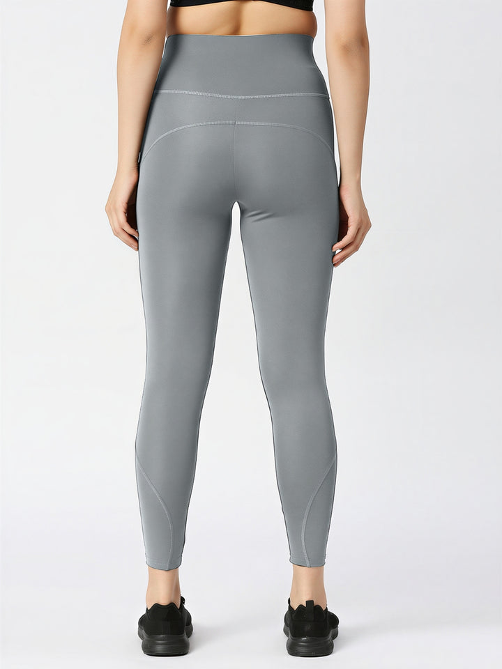 Women Cool Grey Solid Skinny Fit Tights - AERO SPRINTER XC ( H W )-CG