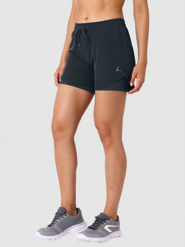 Women Grey Solid Slim Fit Shorts - SPLENDOR SHORTS-STG