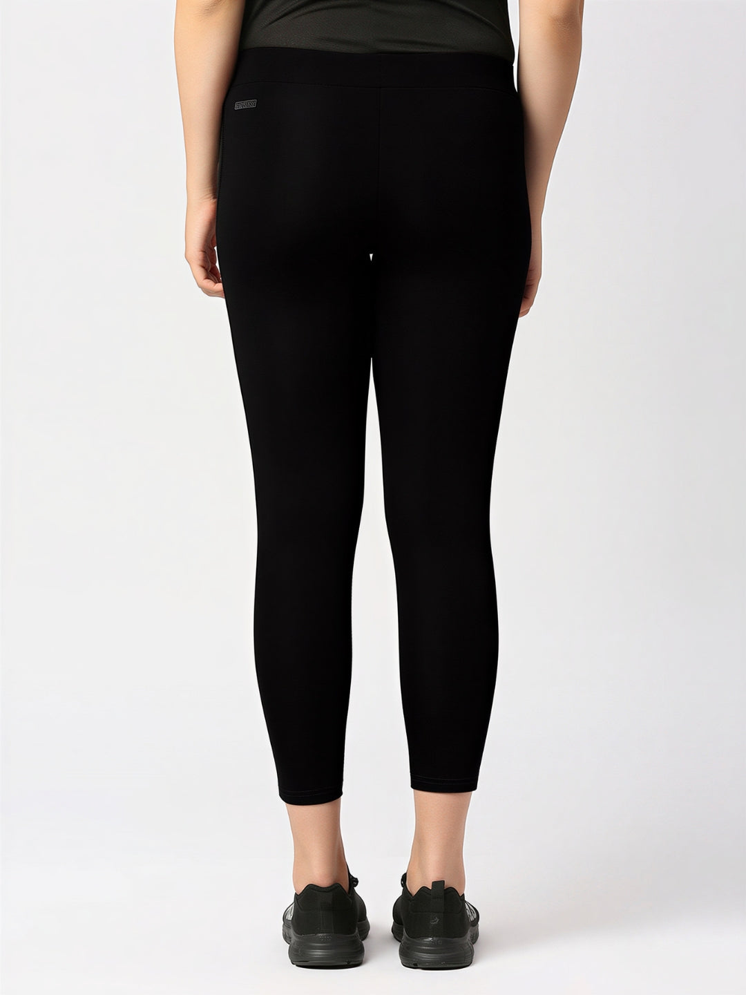 Women Black Solid Skinny Fit Tights - RAD INTENSE TRACK-BK