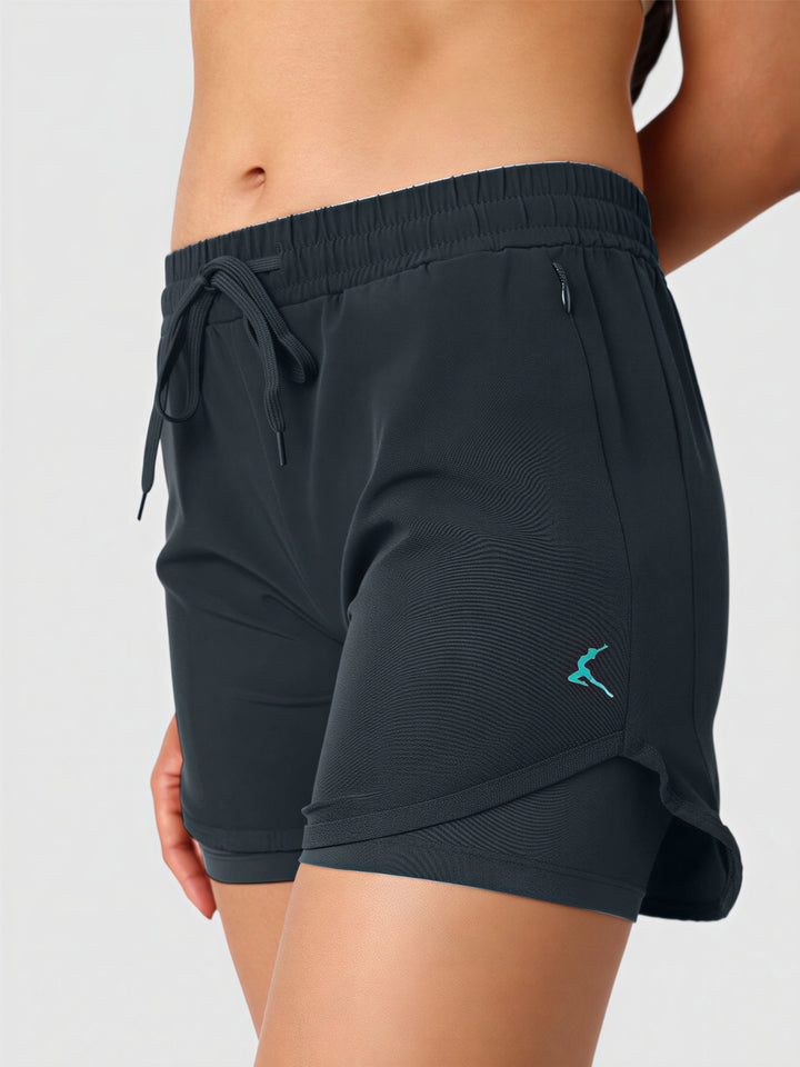 Women Grey Solid Slim Fit Shorts - SPLENDOR SHORTS-STG