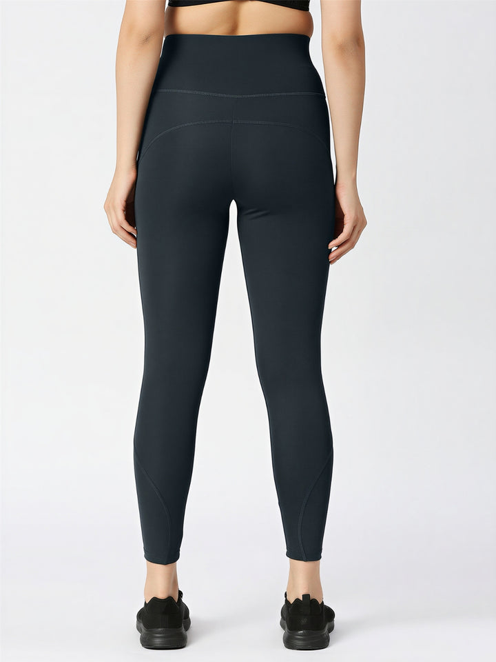 Women Steel Grey Solid Skinny Fit Tights - AERO SPRINTER XC ( H W )-ST
