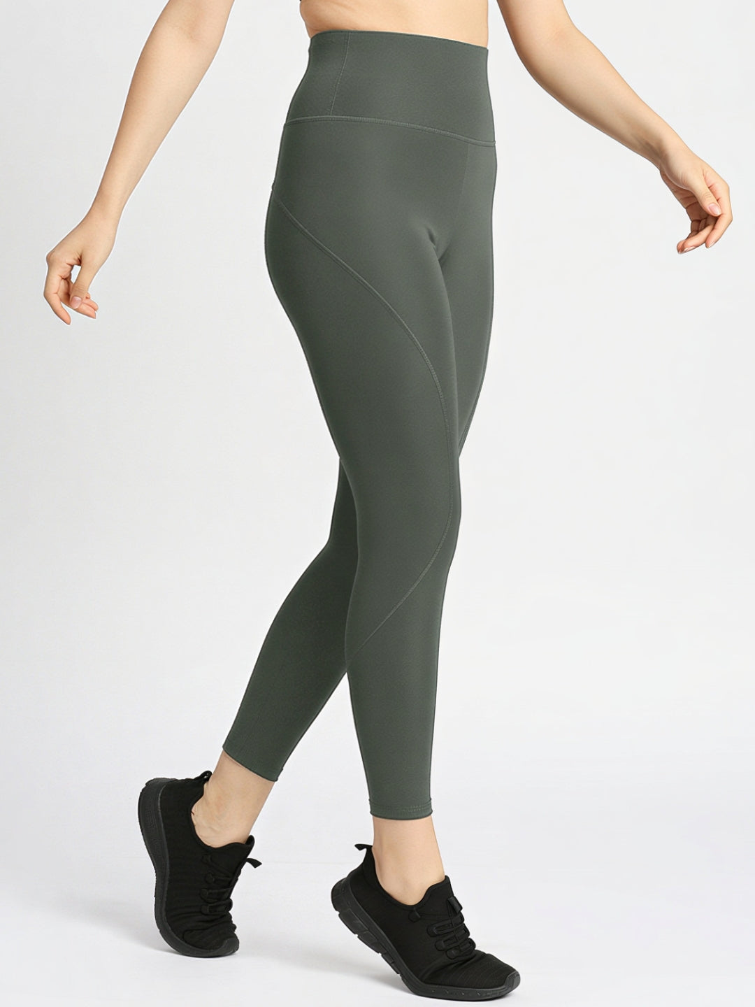 Women Grey Solid Skinny Fit Tights - AERO SPRINTER XC ( H W )-RO
