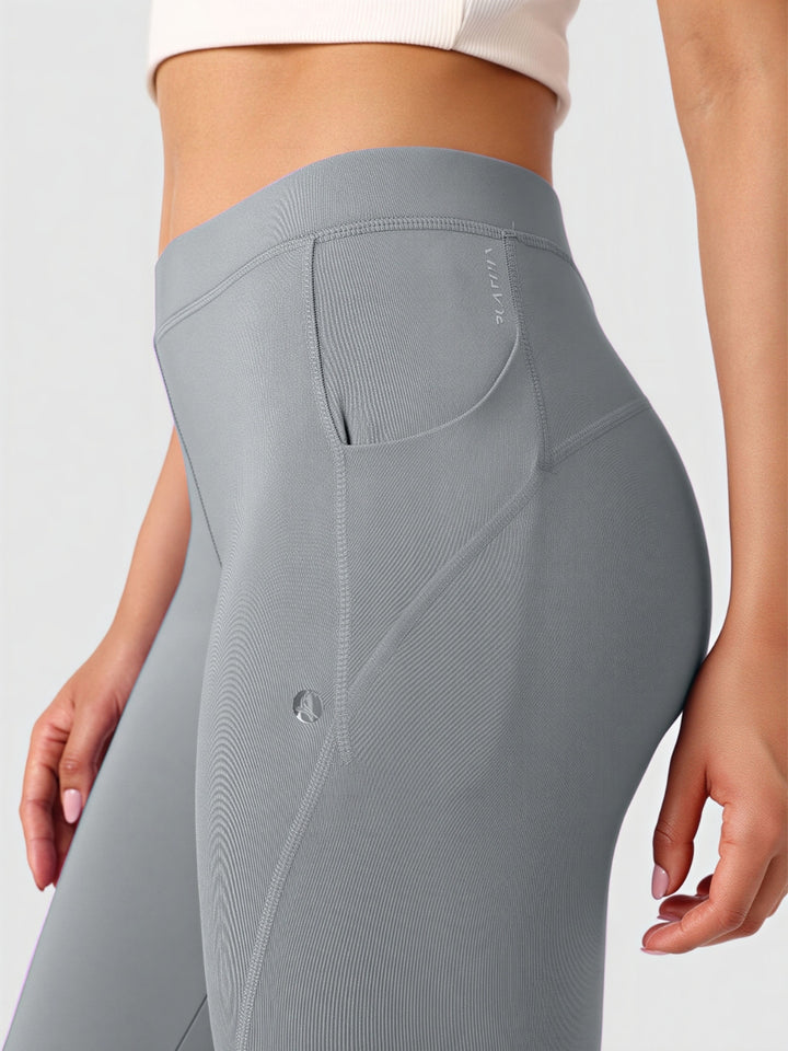 Women Cool Grey Solid Skinny Fit Tights - Drysprinter Platina-CG