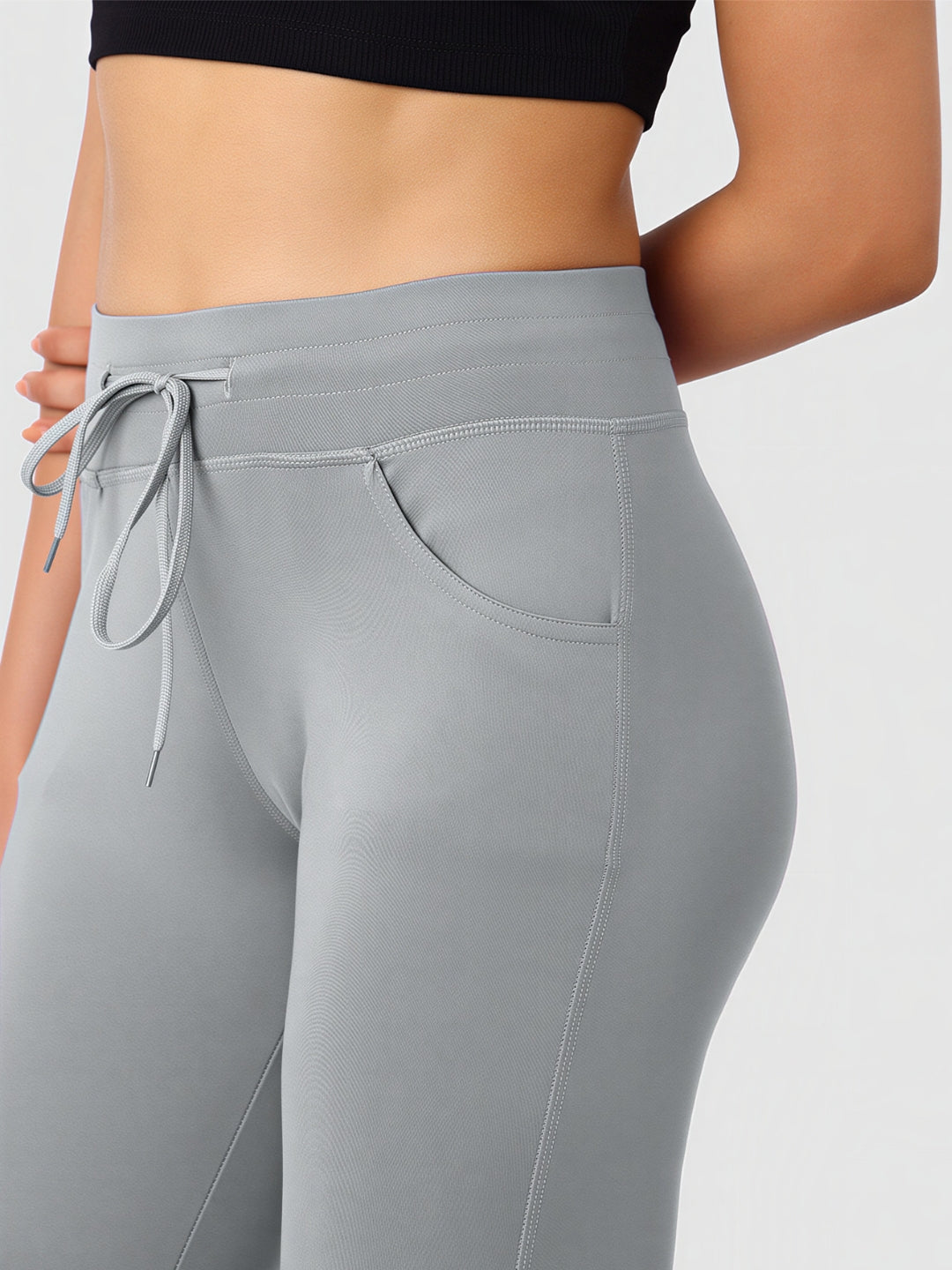 Women Cool Grey Solid Skinny Fit Tights - Accolade-CG