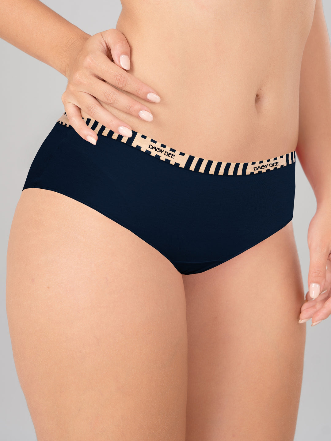 Daisy Dee Women Multicolor Solid Assorted Hipster Panty (Pack of 3) - AMBER - Detail View | Lovable India