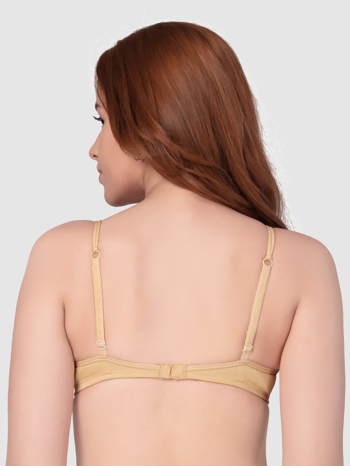 Daisy Dee Skin and Yellow Padded Non-Wired Full Coverage Bra Pack of 2 - NKWI-Skin/Yellow