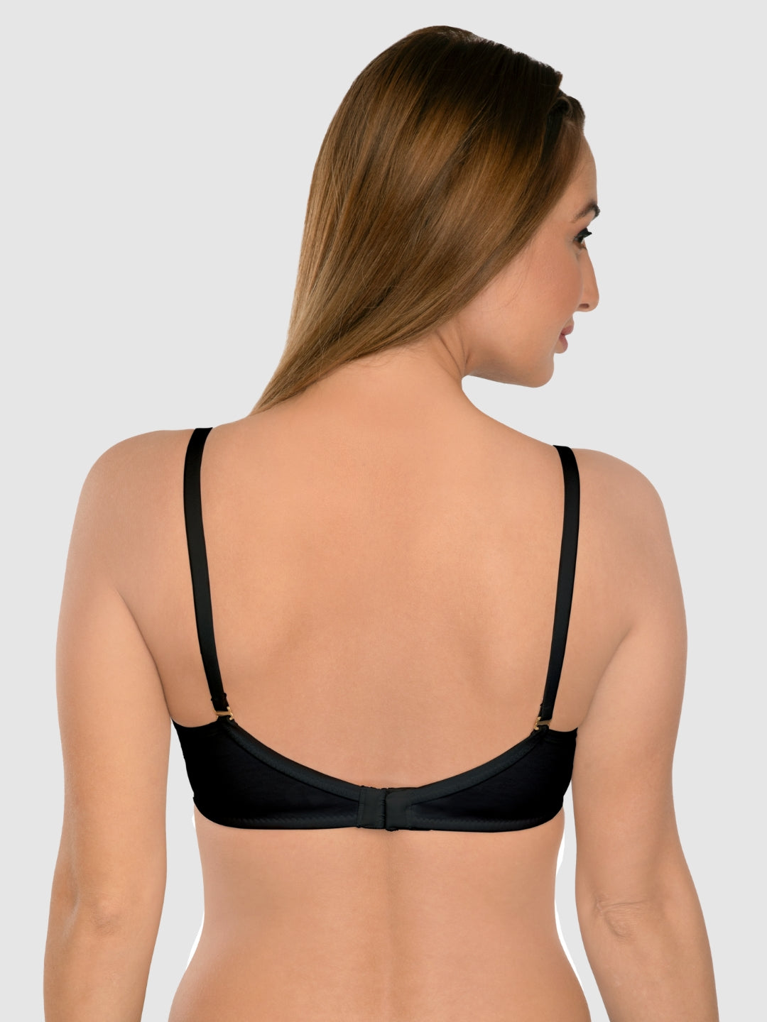 Daisy Dee Black and Skin Non Padded Non-Wired Full Coverage Bra Pack of 2 - NMPL-Black/Skin