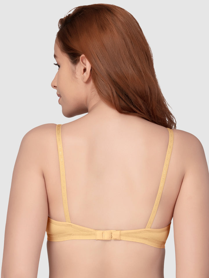 Daisy Dee Black and Skin Non Padded Non Wired Full Coverage Bra Pack of 2 - NADR-Black/Skin