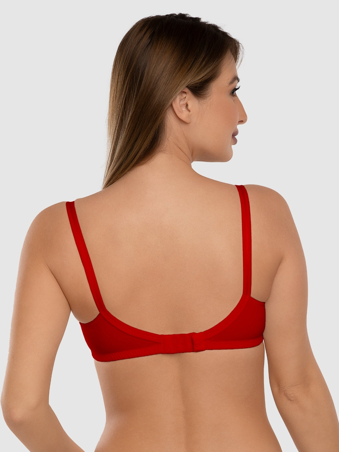 Daisy Dee Black and Red Non Padded Non-Wired Full Coverage Bra Pack of 2 - NSHTL-BLACK/RED