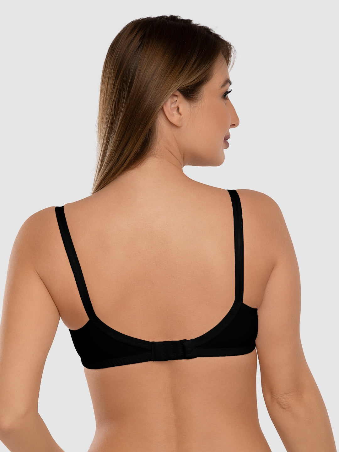 Daisy Dee T.Blue and Black Non Padded Non-Wired Full Coverage Bra Pack of 2 - NSHTL-T.BLUE/BLACK