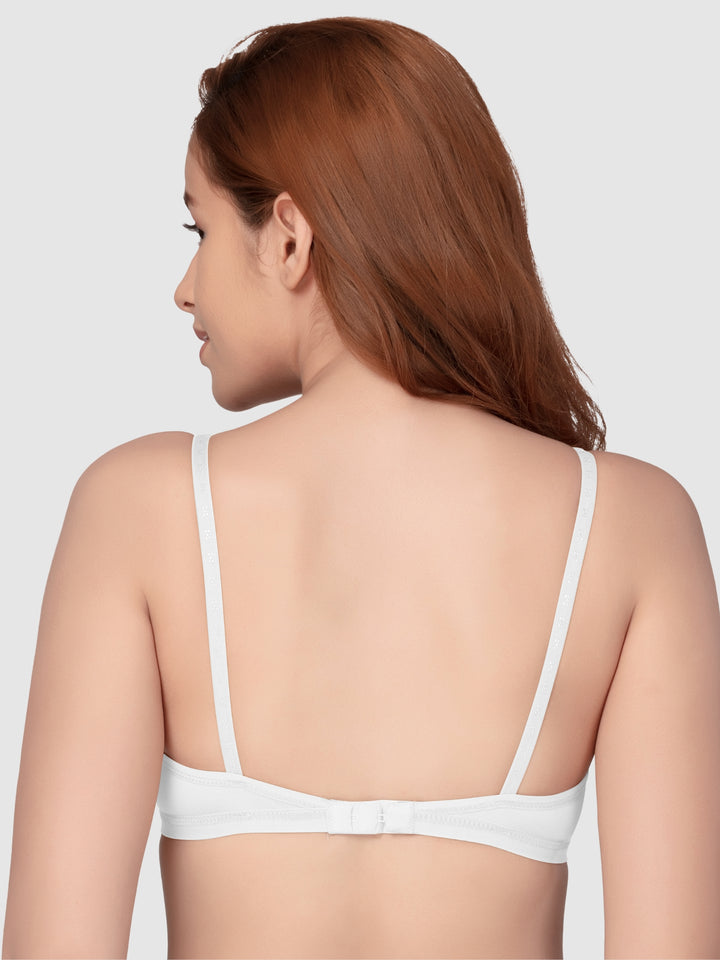 Daisy Dee Skin and White Non Padded Non Wired Full Coverage Bra Pack of 2 - NADR-Skin/White