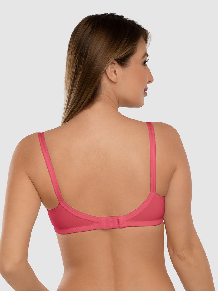 Daisy Dee Carrot and Skin Non Padded Non-Wired Full Coverage Bra Pack of 2 - NSHTL-CARROT/SKIN