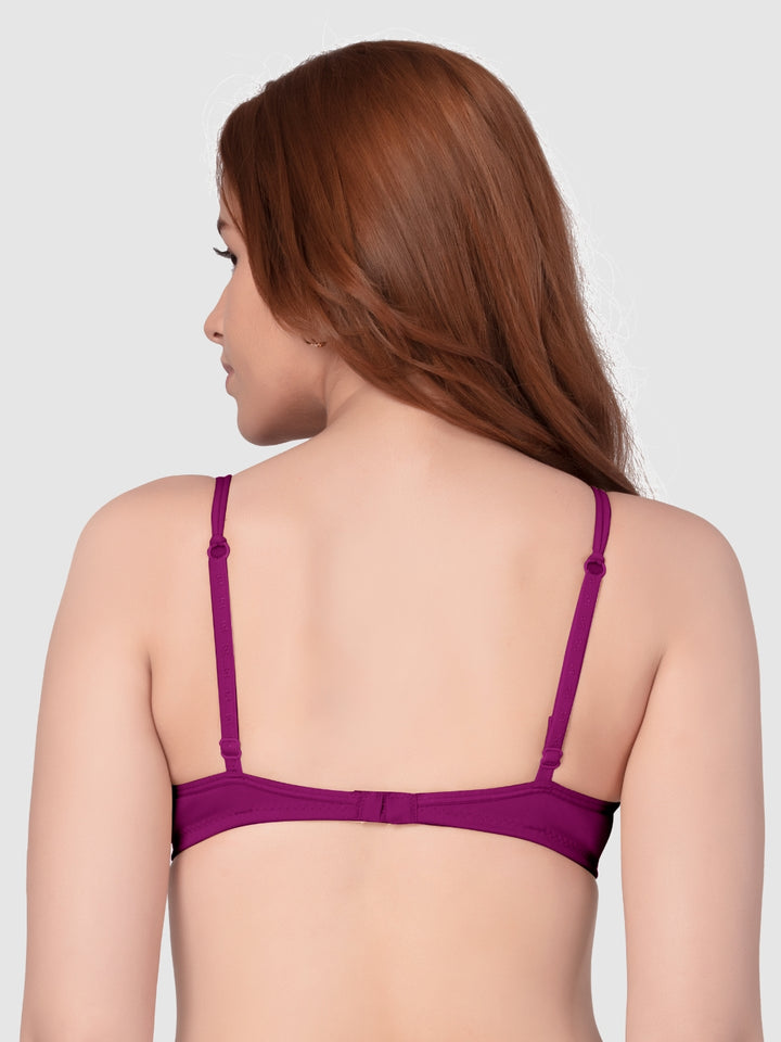 Daisy Dee Magenta and Maroon Padded Non-Wired Full Coverage Bra Pack of 2 - NKWI-Magenta/Maroon