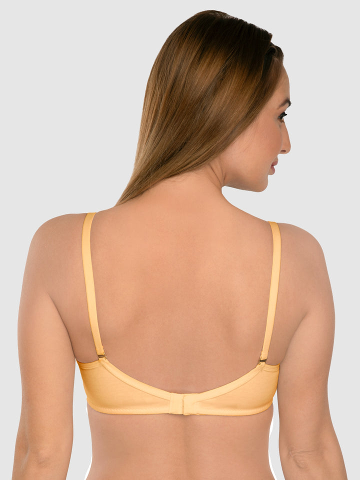 Daisy Dee Skin and White Non Padded Non-Wired Full Coverage Bra Pack of 2 - NMPL-Skin/White