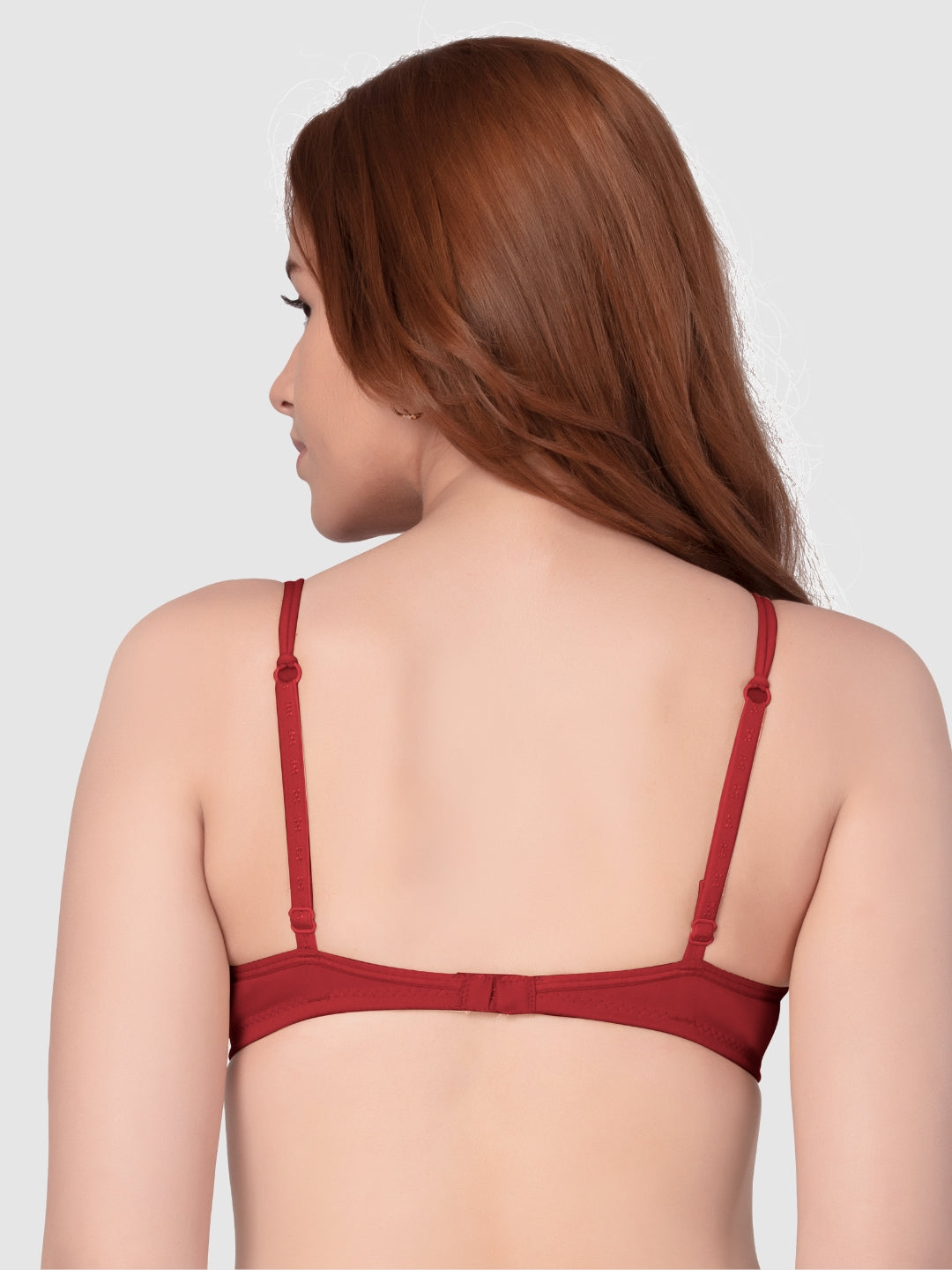 Daisy Dee Maroon and Skin Padded Non-Wired Full Coverage Bra Pack of 2 - NKWI-Maroon/Skin