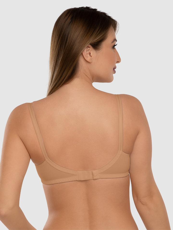 Daisy Dee Black and Skin Non Padded Non-Wired Full Coverage Bra Pack of 2 - NSHTL-BLACK/SKIN