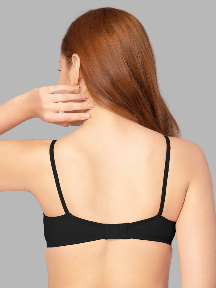 Daisy Dee White and Black Non Padded Non-Wired Full Coverage T-Shirt Bra Pack of 2 - NARTHE-WHITE/BLACK