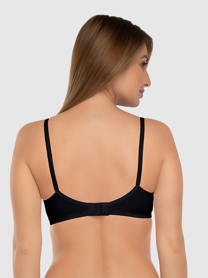 Daisy Dee White and Black Non Padded Non-Wired Full Coverage Bra Pack of 2 - NSTRD-White/Black