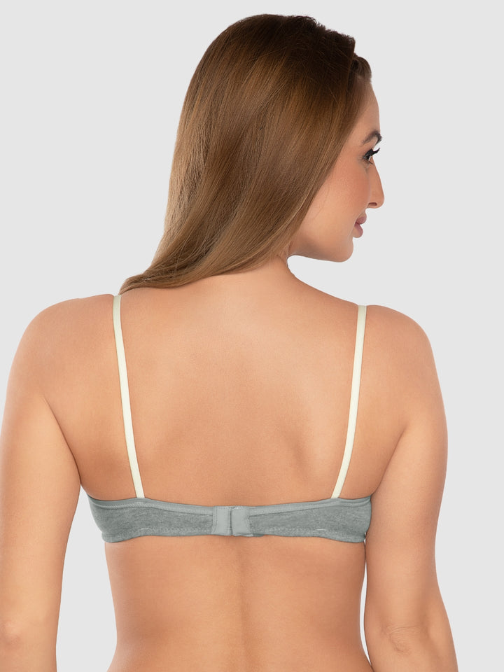 Daisy Dee Denim Blue and Light Grey Padded Non-Wired Full Coverage Bra Pack of 2 - NJZZ-D.BLUE/L.GREY