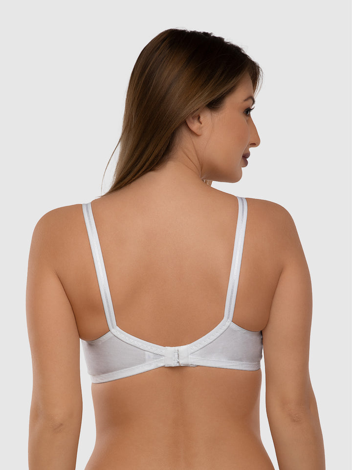 Daisy Dee Black and White Non Padded Non-Wired Full Coverage Everyday Bra Pack of 2 - NFERY-Black/White