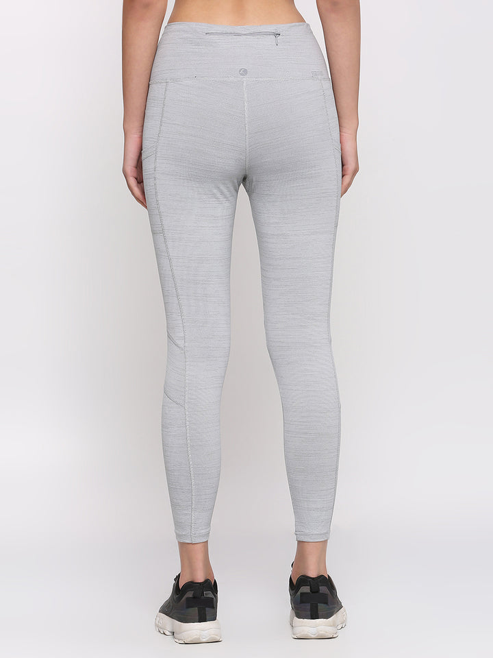 Women Light Grey Self Design Skinny Fit Track Pant - STRIDE PANT-LG