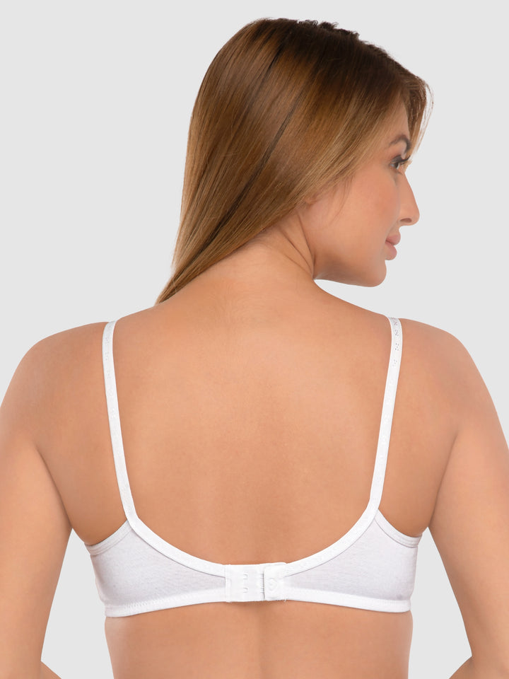 Daisy Dee White and Skin Non Padded Non-Wired Full Coverage T-Shirt Bra Pack of 2 - NDSZN-White/Skin