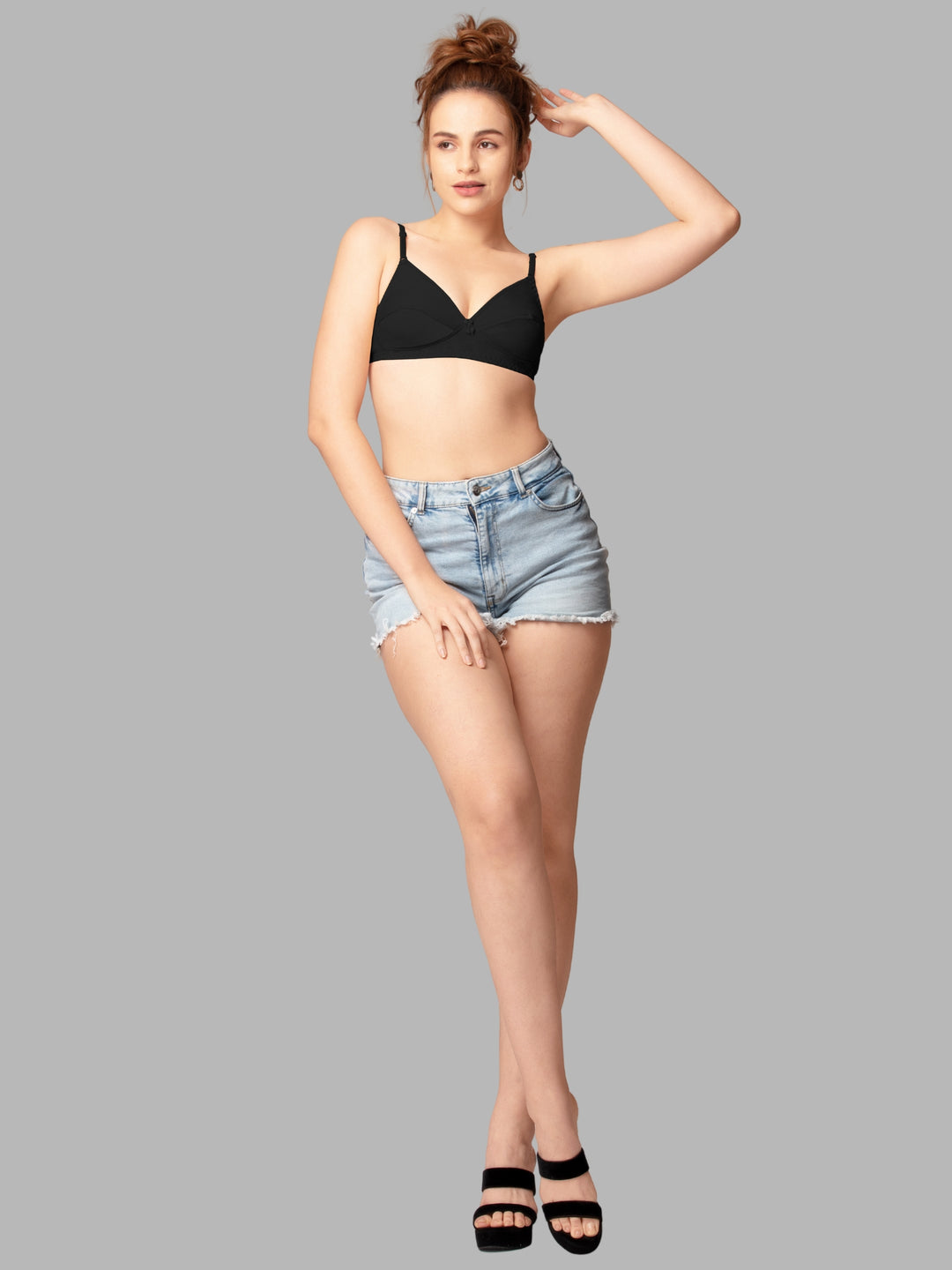 Daisy Dee Black and Skin Non Padded Non-Wired Full Coverage T-Shirt Bra Pack of 2 - NARTHE-BLACK/SKIN