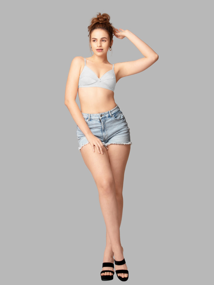 Daisy Dee Skin and White Non Padded Non-Wired Full Coverage T-Shirt Bra Pack of 2 - NARTHE-SKIN/WHITE