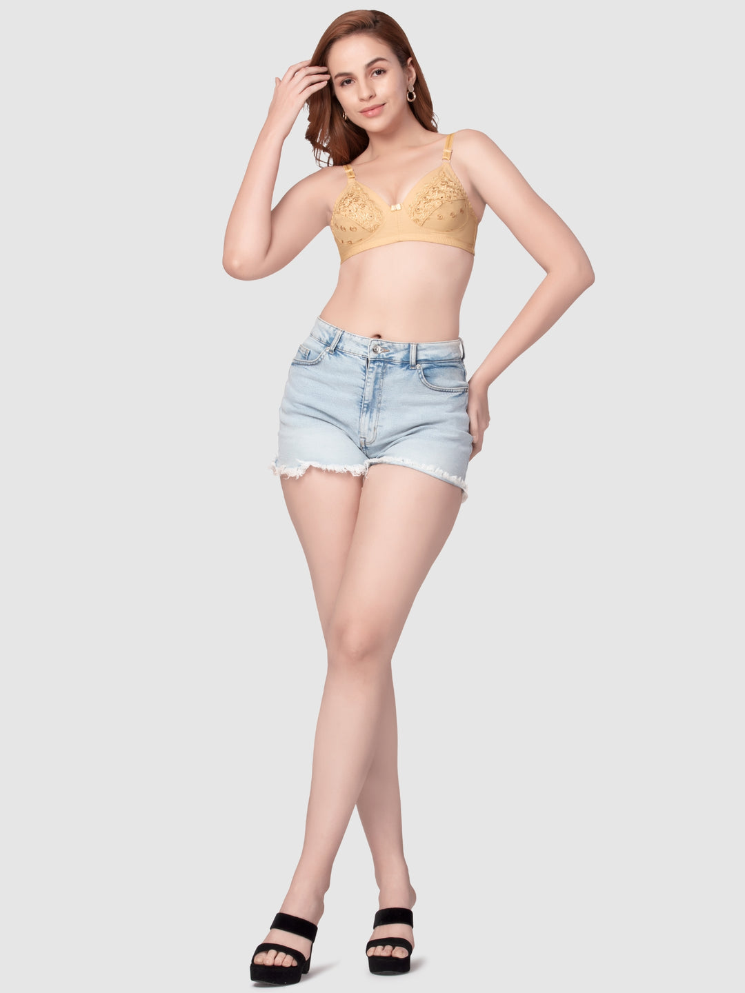 Daisy Dee White and Skin Non Padded Non-Wired Full Coverage Bra Pack of 2 - NCHRESMA-White/Skin