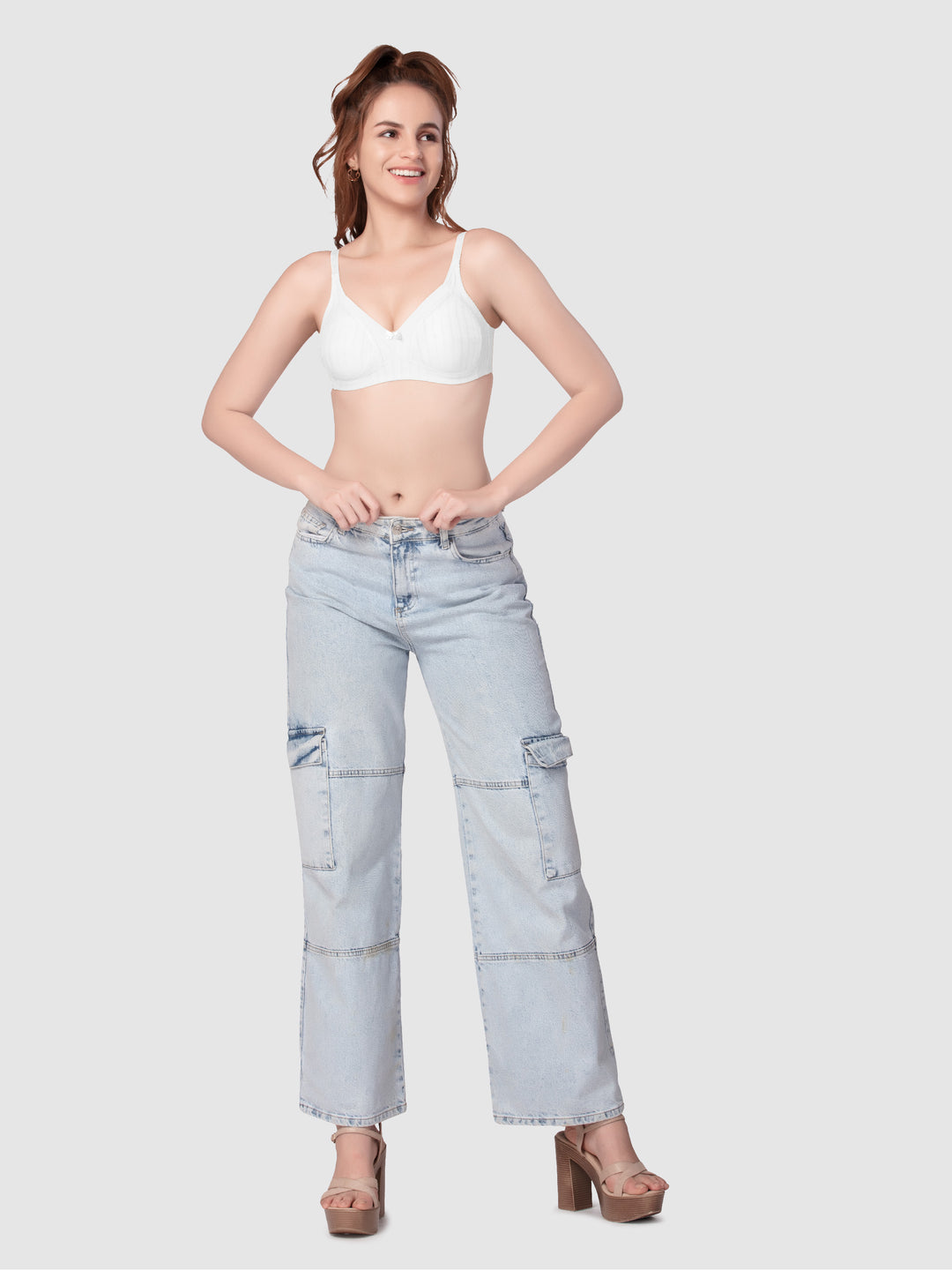 Daisy Dee Black and White Non Padded Non-Wired Full Coverage T-Shirt Bra Pack of 2 - NSPRSTR-Black/White